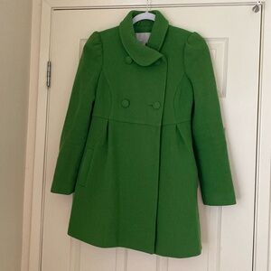 Apple 🍏 Green Wool Blend Pea Coat